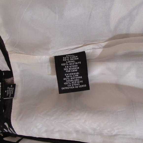 FLORAL Premise linen/Rayon blend size 4 skirt - Picture 4 of 10